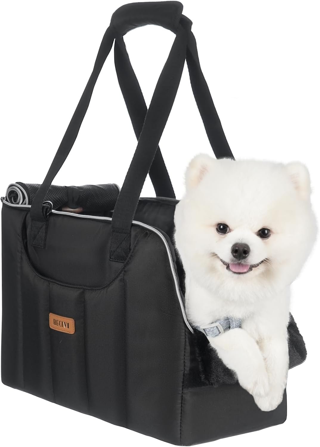 Dog Purse Carrier for Small Dogs Cats Rabbits Up to 13lbs, Lightweight Pet Sling Carriers with Crossbody Strap, Portable Puppy Soft Sided Tote Bag Carrier for Vet,Hiking,Travel Black