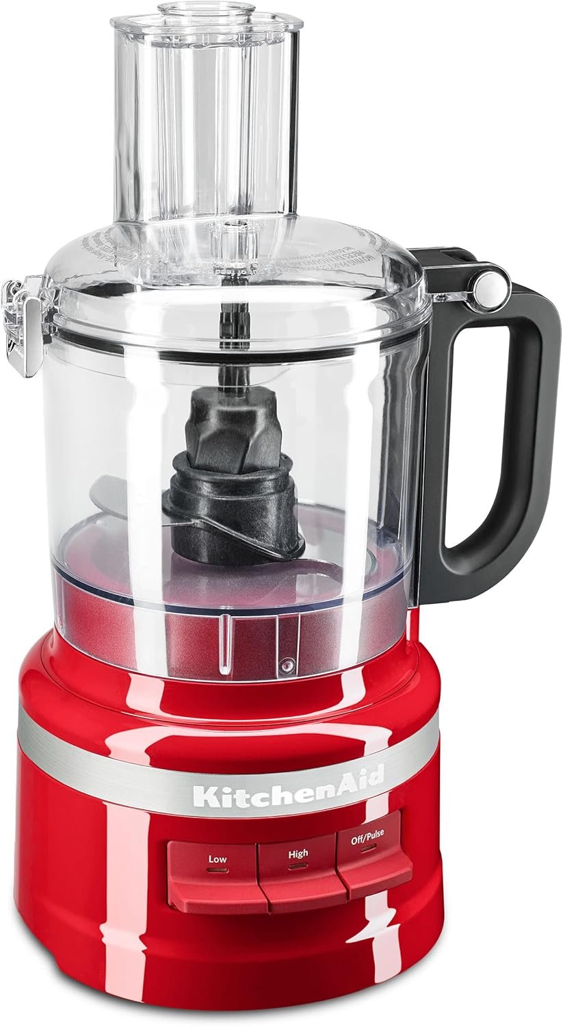 KitchenAid KFP0718ER 7-Cup Food Processor Chop, Puree, Shred and Slice – Empire Red