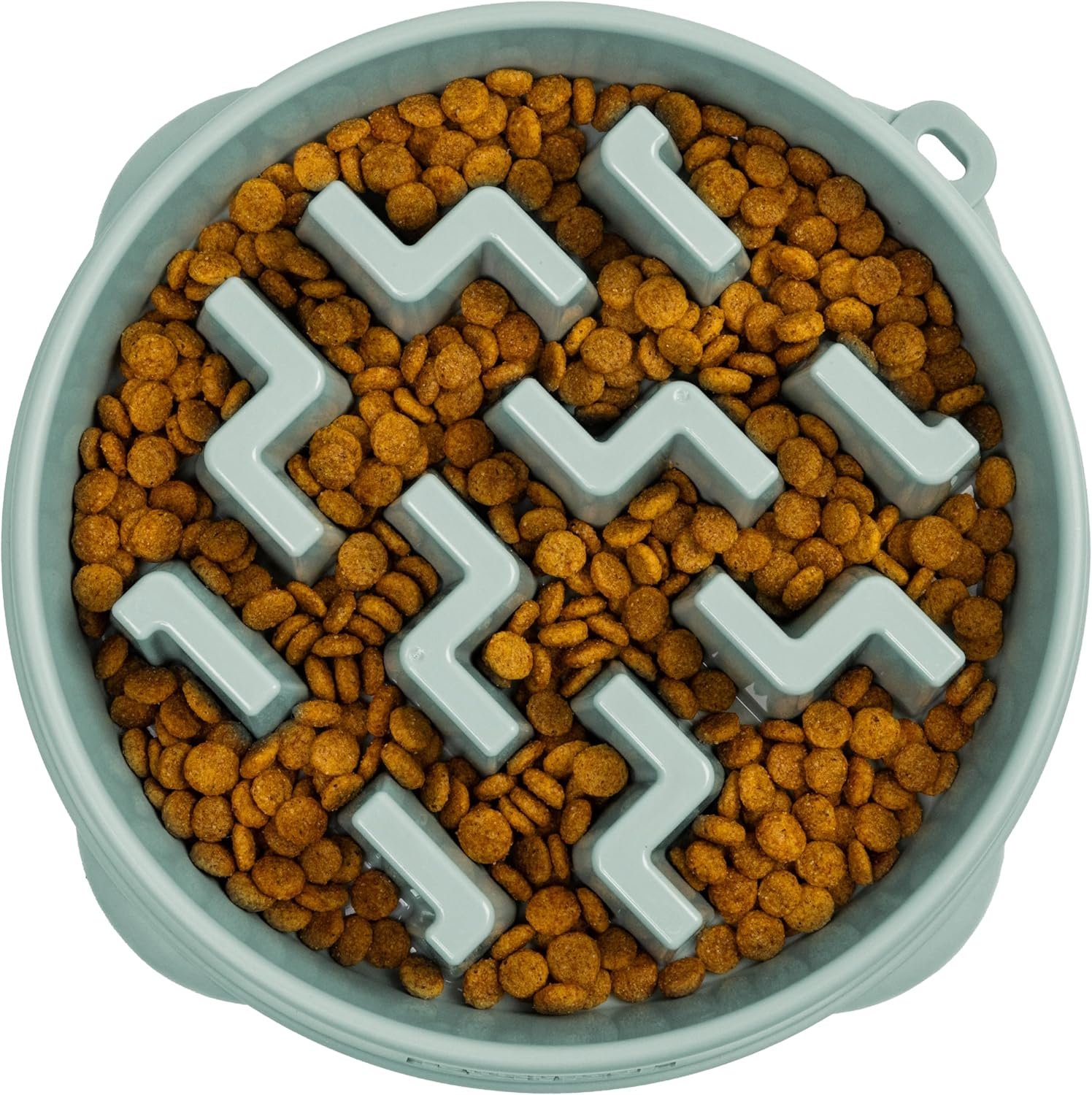 Outward Hound Large Slow Feeder Bowl, Puzzle Maze for Fast Eaters, Medium to Large Dogs, Helps Prevent Bloat & Aid Digestion, Holds 4 Cups Wet or Dry Food, Non-Slip, Made Without BPA, Sage