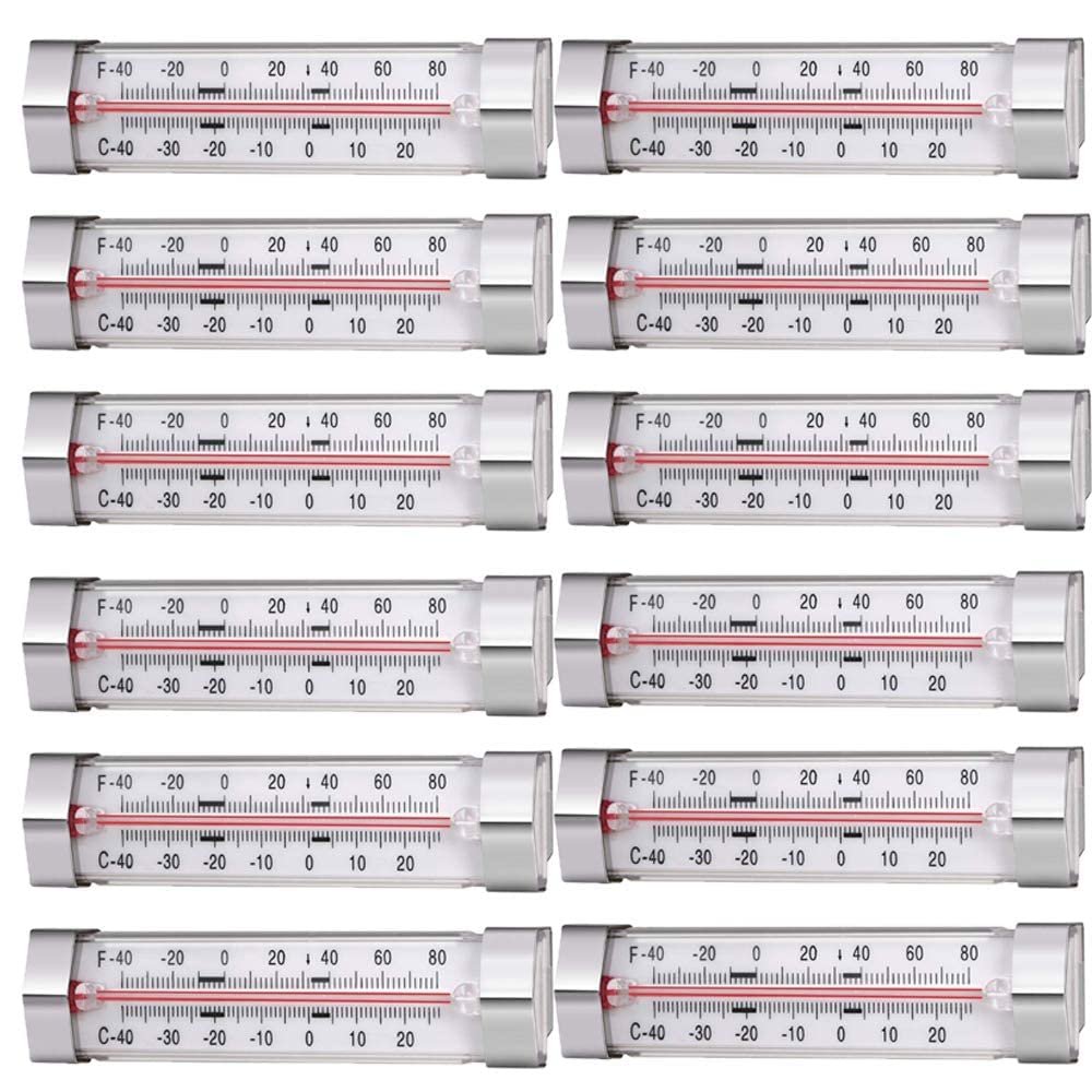 12 Pack Fridge Refrigerator Freezer Thermometer