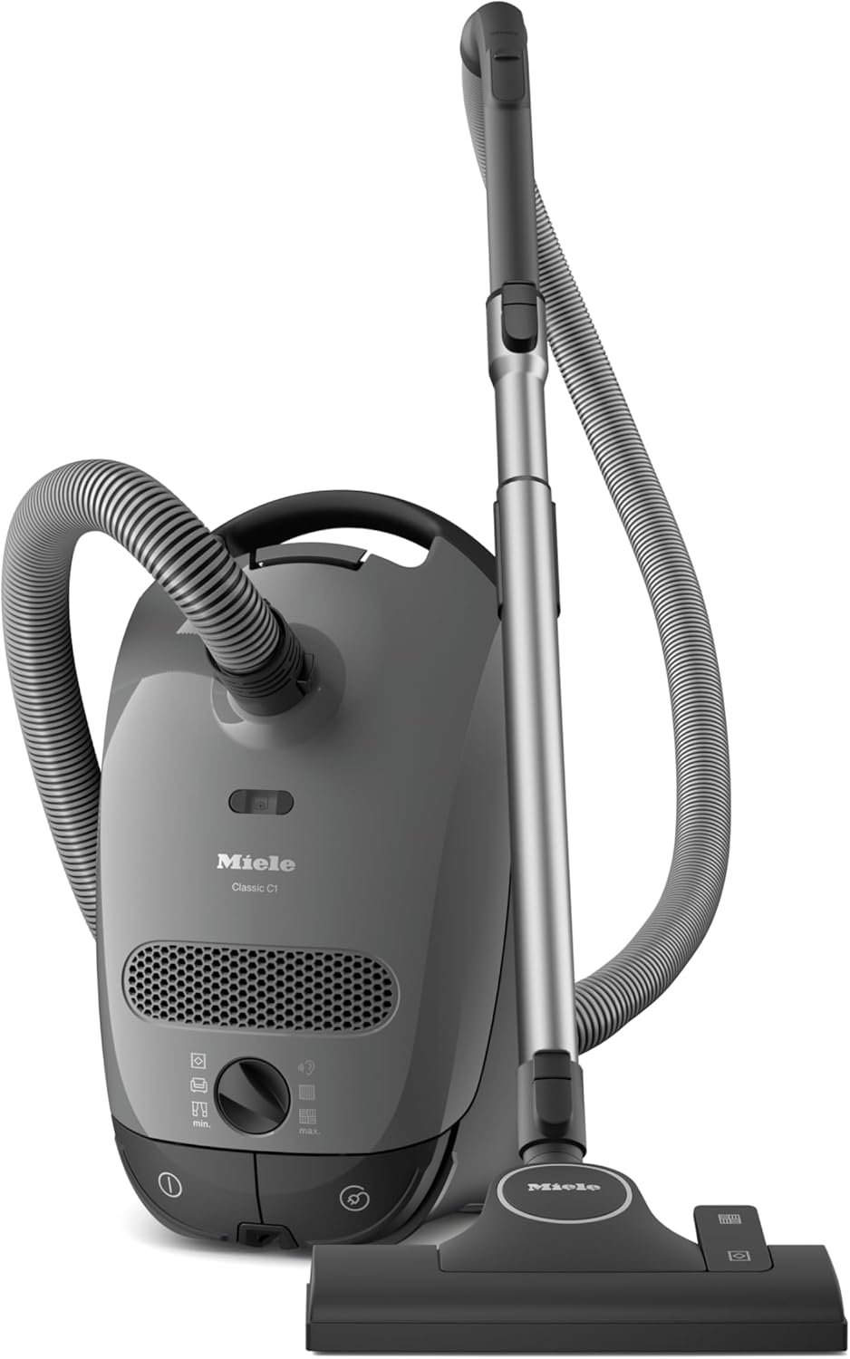 Miele Classic C1 Pure Suction Bagged Canister Vacuum, Graphite Grey – Portable, Household