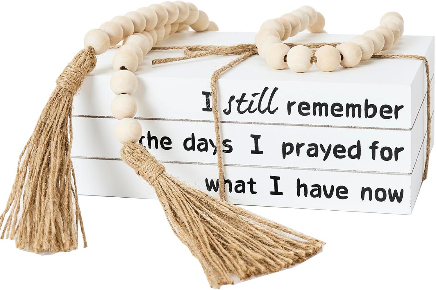 Decorative Books for Home Decor, White Faux Books for Decoration, Rustic Farmhouse Stacked Display Books (I Still Remember)