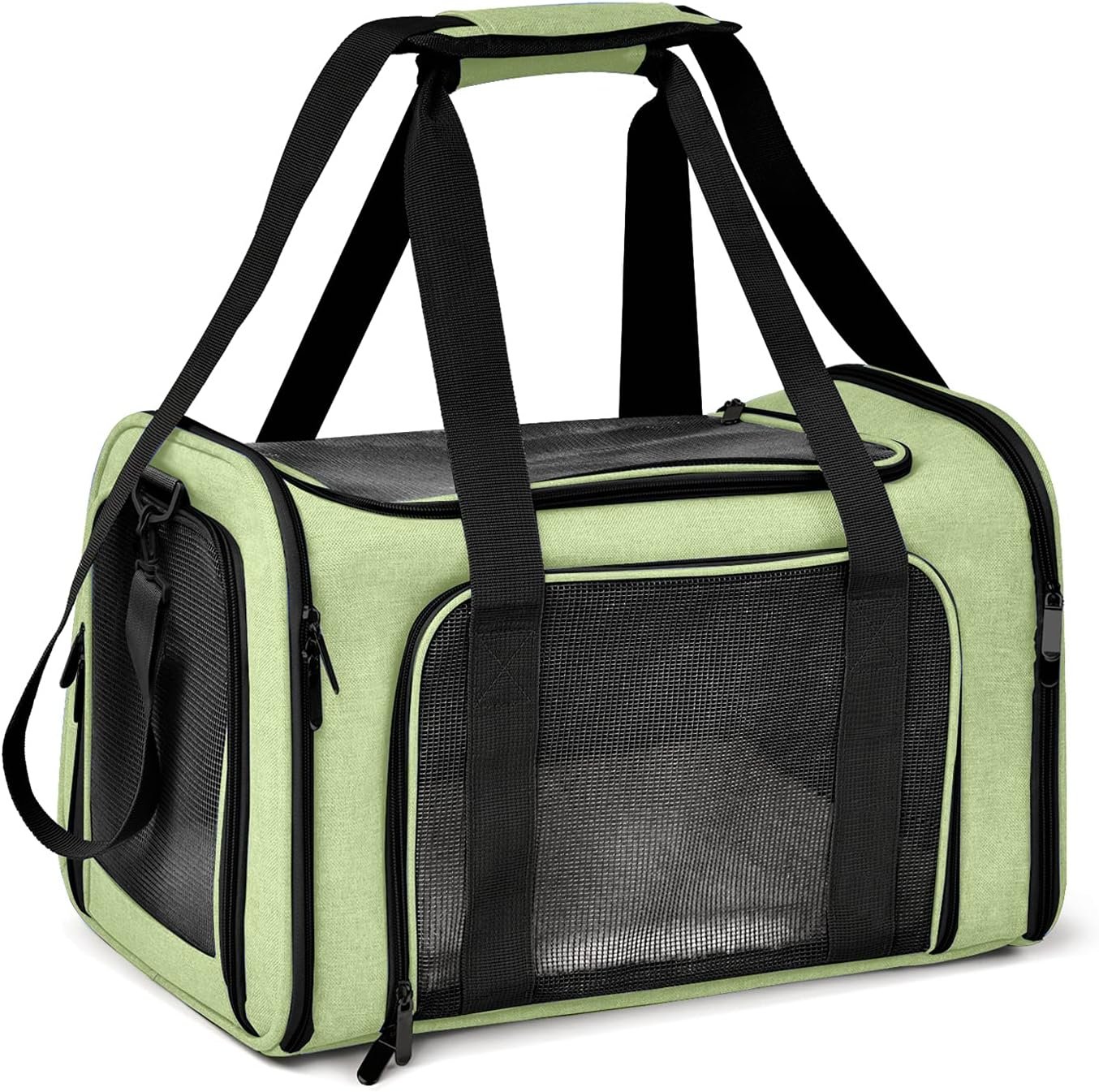 Henkelion Large Cat Carriers Dog Carrier Pet Carrier for Large Cats Dogs Puppies up to 25Lbs, Big Dog Carrier Soft Sided, Collapsible Travel Puppy Carrier – Large – Green