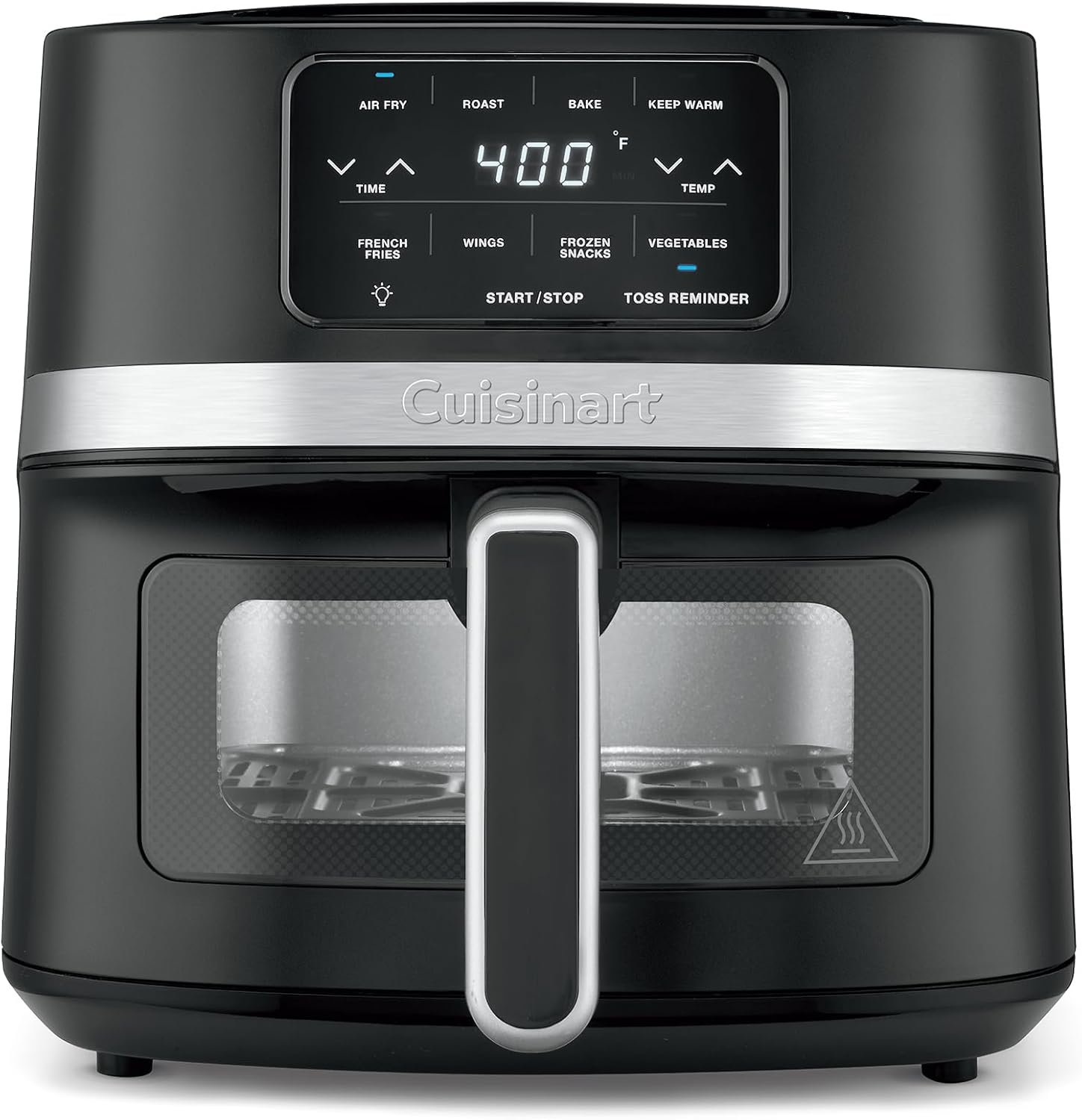 Cuisinart Air Fryer, 4.5-Quart Basket Fryer with 4 Cooking Functions to Air Fry, Roast, Bake, and Keep Warm, 4 Airfryer Presets, Dishwasher-Safe Parts, AIR-160NAS, Stainless Steel & Black