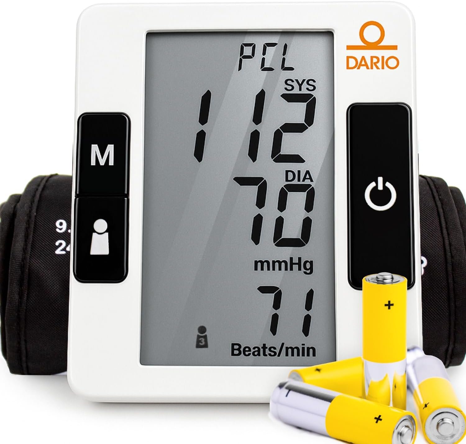 Dario Premium Blood Pressure Monitor for Home Use – Smart, Reliable & Easy to Use, Adjustable Arm Cuff (8.75–16.5″), Bluetooth App & Carrying Case