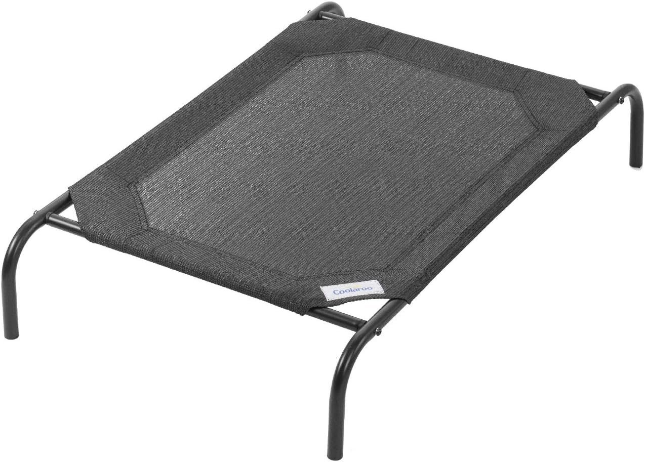 Coolaroo Original Elevated Dog Bed – Breathable Off-The-Ground Pet Bed with Cooling Fabric, Joint Relief & Moisture-Resistant Fabric, 100% Recyclable, Easy Clean, Gunmetal, Medium