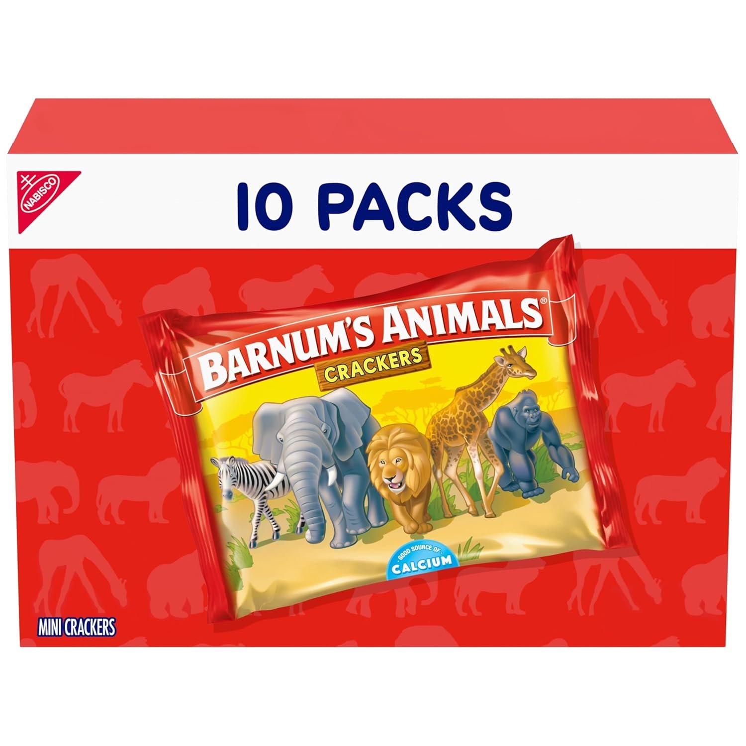 BARNUM’S Original Animal Crackers, Kids Snacks, 10 Snack Packs