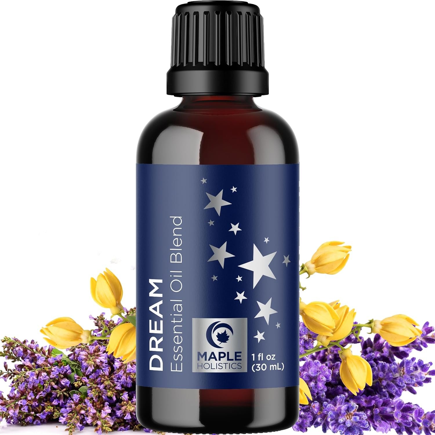 Sleep Essential Oil Blend for Diffuser – Dream Essential Oils for Diffusers Aromatherapy and Relaxation with Clary Sage Ylang-Ylang Roman Chamomile and Lavender for Sleep Time Support (1 Fl Oz)