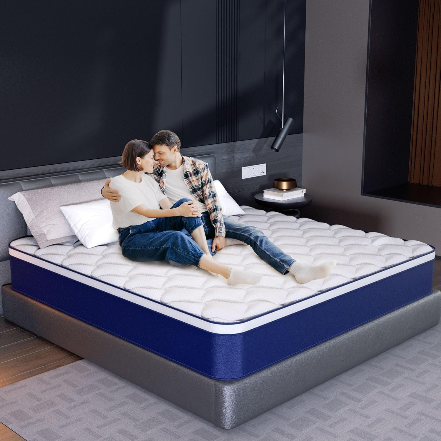 12 Inch Hybrid Queen Mattress in a Box – Gel Memory Foam & Pocket Springs for Back Pain Relief, Soft & Plush Fiberglass-Free Bed, CertiPUR-US Certified, 60×80 Inches