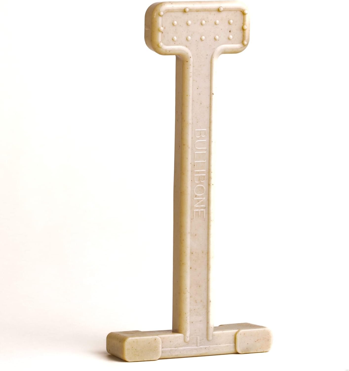 Bullibone Nylon Dog Chew Toy for Aggressive Chewers – Dental Hygiene Bone with Peanut Butter Flavor, Durable Tough Chew Toys for Large Dogs, Indestructible Dog Bone – Single