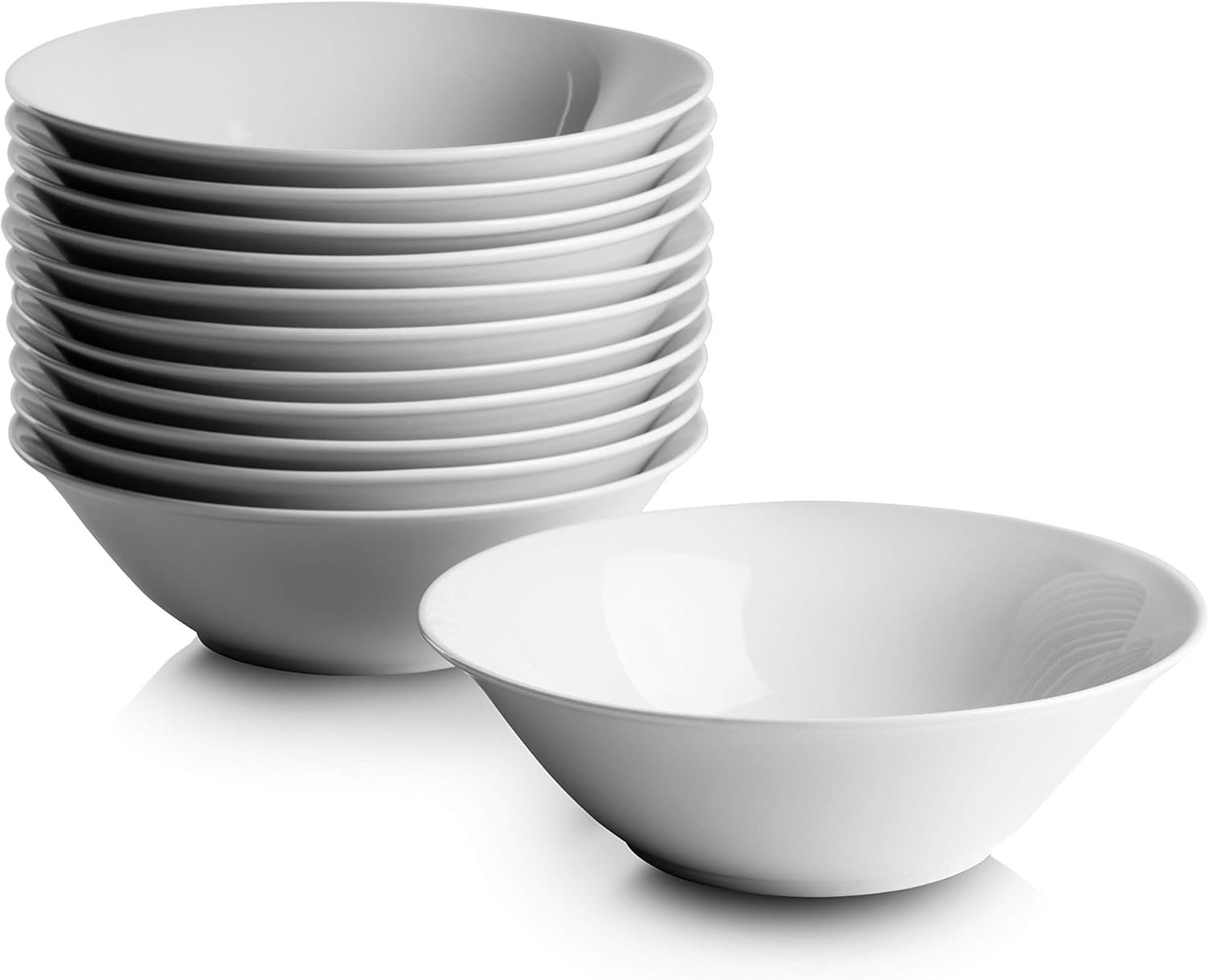 10 Strawberry Street 7″ Catering Round Cereal Bowl, Set of 12 White