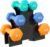 Fitvids Neoprene Dumbbell Set with Rack, 3/5/8 LB Pairs, Color Series