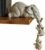 3 Set Elephant Shelf Sitter Figurines, Mother Elephant Hanging Baby Elephants, Mantelpiece Decoration, Elefante Statue Sculpture Resin Figurines for Home Decor