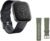 Fitbit Versa 2 Special Edition Health and Fitness Smartwatch with Heart Rate, Music, Alexa Built-In, Sleep and Swim Tracking, Smoke Woven/Mist Grey, One Size (S and L Bands Included)