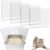 4PCS Cat Litter Box Pee Shields,Transparent Easy Clean Splash Guard for Open Top Litter Pan 14.5×11.5in- Litter Box Not Included(4PC)