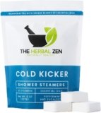 Cold Kicker Shower Steamers Aromatherapy – Adult Stocking Stuffer Christmas Gift – USA Made – Peppermint & Eucalyptus Shower Bomb Tablets – Soothing Natural Essential Oils (10 Pack)