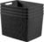 Curver Set of 4 Large 20L Jute Decorative Plastic Organization and Storage Baskets – Perfect Bins for Home Office, Closet Shelves, Kitchen Pantry and All Bedroom Essentials, Black