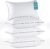 HUXMEYSON Pillows Standard Size Set of 4, Bed Pillows Set of 4, Down Alternative Luxury Hotel Pillows for Sleeping and for Side and Back Sleepers