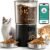 Automatic Cat Feeder for 3 Cats, 6L/25 Cups Smart WiFi Pet Feeder, Strong Anti-Jam System, Dual-Effect Desiccant Cat Food Dispenser, with 10S Voice Recorder for Cats and Small Dog(Black)