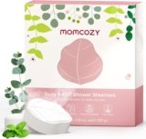 Momcozy 14 Pack Shower Steamers Spa Gifts – Eucalyptus Leaf Shape, with Natural Peppermint & Eucalyptus Essential Oil for Relaxation, Long-Lasting, Thoughtful Birthday and Holiday Gifts for Her/Him