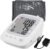 Electronic Blood Pressure Monitor, Upper Arm Automatic Digital BP Monitor Large Cuff, 2 Users 180 Memory Large Display, Irregular Heart Rate Indication, with DC Adapter for Home Use