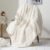 Wemore Fleece Weighted Blanket for Adults (60″ x 80″ 15lbs, Cream White), Dual Sided Cozy Soft Sherpa Heavy Blanket with 3D Imitation Turtle Shell Warm Jacquard Flannel for Couch and Bed