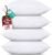 Utopia Bedding Throw Pillows (Set of 4, White) – 12 x 20 Inches Down Alternative Pillows for Bed, Sofa, and Couch – Fluffy Decorative Stuffer Pillow for Indoors & Outdoors