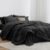 Love’s cabin Full Comforter Set Black, 7 Pieces Full Bed in a Bag, All Season Bedding Sets with 1 Comforter, 1 Flat Sheet, 1 Fitted Sheet, 2 Pillowcase and 2 Pillow Sham