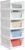 5 Pack Stackable Closet Storage Basket – Stackable Storage Bins, Multifunctional & Foldable Closet Organizer Waterproof, Wardrobe Cupboard Space-Saving Hat Storage Drawer Organizer, White