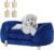 VEVOR Dog Bed, Dog Couch for Small Dogs and Cats, Soft Velvety Pet Sofa and Chair, 35 lbs Load Capacity, Blue