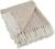 DII Herringbone Striped Collection Cotton Throw Blanket, 50×60, Stone