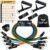 Resistance Bands Set with Yellow Handles, Exercise/Workout/Fitness Bands with Door Anchor, Legs Ankle Straps for Resistance Training，Physical Therapy，Home Gym Workout