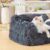 Avont Cat Couch Sofa Bed, High Supportive Foam with Soft Fluffy Machine-Washable Plush Cover and Non-Slip Bottom for Indoor Small Puppy Pet Kitty -Darkgrey