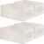 4 Pack Linen Storage Bins, Storage Containers for Organizing Clothing, Jeans, Toys, Books, Shelves, Closet, Wardrobe – Closet Organizers and Storage, Large Storage Boxes Baskets with Window