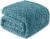 Whale Flotilla Fuzzy Fleece Throw Blanket for Couch, Bed, Soft Fluffy Jacquard Waffle Blankets for All Season, Lightweight and Warm, 50×60 Inch, Slate Blue