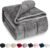 Wemore Sherpa Fleece Weighted Blanket for Adult, 15 lbs Dual Sided Cozy Fluffy Heavy Blanket, Ultra Fuzzy Throw Blanket with Soft Plush Flannel Top, 48 x 72 inches, Grey on Both Sides