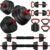 Adjustable Dumbbell Set, 20/33/45/70/90lbs Free Weight Set with Connector, 4 in1 Dumbbells Set Used as Barbell, Kettlebells, Push up Stand, Weight Set for Home Gym Suitable Men/Women