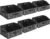 SONGMICS Set of 6 Storage Baskets, Foldable Storage Bins with Removable Dividers, Fabric Boxes, 15.7 x 11.8 x 7.9 Inches, Closet Organizers, 3 Handles, for Living Room, Ink Black URFB0140B01