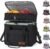 Maelstrom Lunch Box, 23L Insulated Lunch Bag, Expandable Double Deck Cooler Bag, Lightweight Leakproof Tote Bag With Side Tissue Pocket, Suit For Men and Women, Black