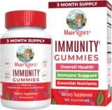 Mary Ruth’s 5-1 Immunity Gummies with Elderberry for Kids & Adults | Cherry | Pectin Based | Vegan | 90 Count