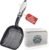iPrimio Universal Cat Litter Scooper Holder and Black Litter Scooper Bundle – Non Stick Plated Durable Aluminum Cat Litter Scooper – Stable Scooper Holder – Kitty Litter Box Accessories
