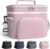 HOTOR Insulated Lunch Box for Men & Women – Leak-Proof Cooler Lunch Bag with 4 Pockets, Adjustable Strap, Ideal for Work, Picnic, Travel – Medium, Light Pink, 10.2″×6.9″×8.5″